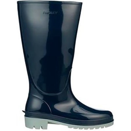 TINGLEY Profile„¢ Trim Fit Knee Boot, Women's Size 8, 14"H, PVC, Plain Toe, Cleated Outsole, Navy Blue 51446.08